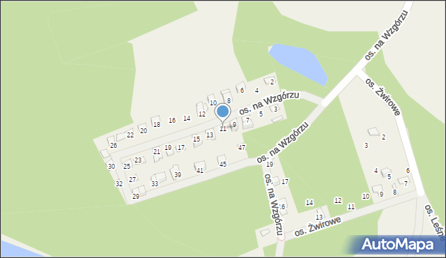 Konarzyce, Osiedle na Wzgórzu, 11, mapa Konarzyce