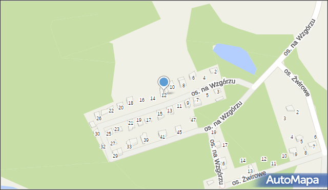 Konarzyce, Osiedle na Wzgórzu, 12, mapa Konarzyce