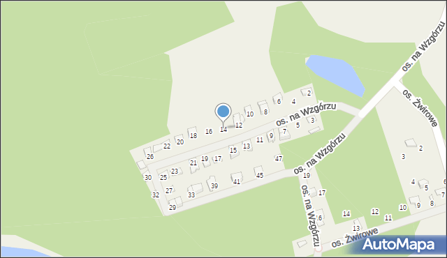 Konarzyce, Osiedle na Wzgórzu, 14, mapa Konarzyce