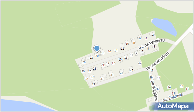 Konarzyce, Osiedle na Wzgórzu, 20, mapa Konarzyce