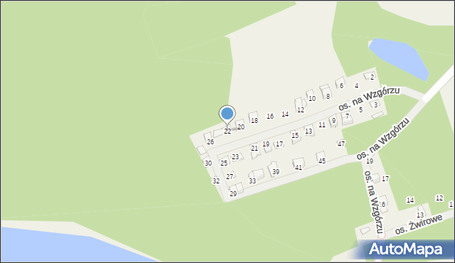 Konarzyce, Osiedle na Wzgórzu, 22, mapa Konarzyce