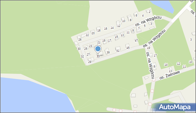 Konarzyce, Osiedle na Wzgórzu, 33, mapa Konarzyce