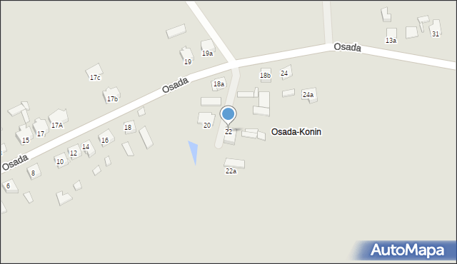 Konin, Osada, 22, mapa Konina