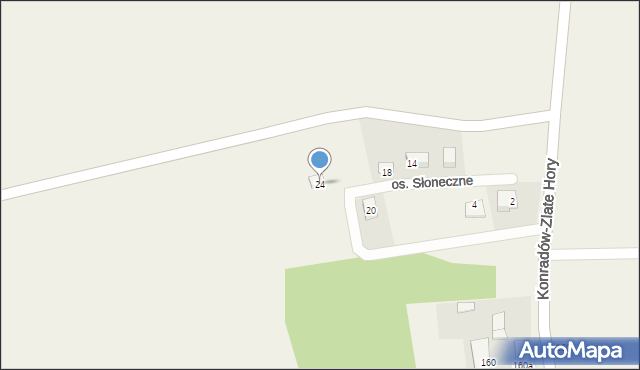 Konradów, Osiedle Słoneczne, 24, mapa Konradów