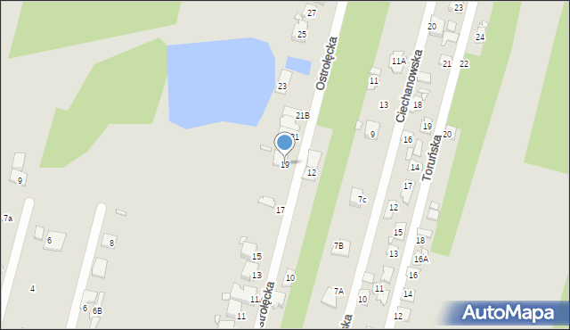 Konstancin-Jeziorna, Ostrołęcka, 19, mapa Konstancin-Jeziorna