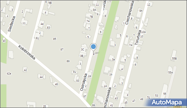 Konstancin-Jeziorna, Ostrołęcka, 4, mapa Konstancin-Jeziorna