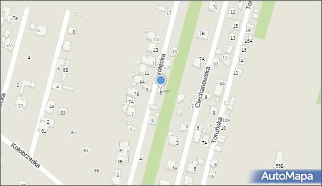 Konstancin-Jeziorna, Ostrołęcka, 8, mapa Konstancin-Jeziorna