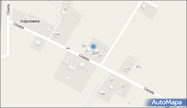 Kopciowice, Osada, 27k, mapa Kopciowice