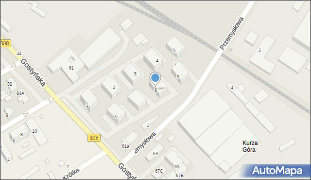 Kościan, Osiedle Bitwy Warszawskiej 1920 r., 8, mapa Kościan