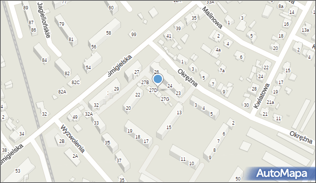 Kościan, Osiedle Jagiellońskie, 27E, mapa Kościan