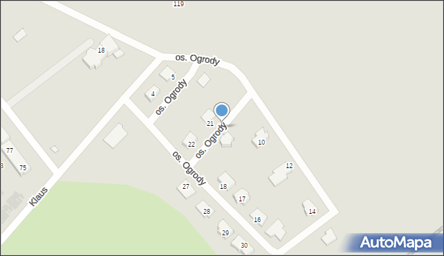 Kościan, Osiedle Ogrody, 20, mapa Kościan