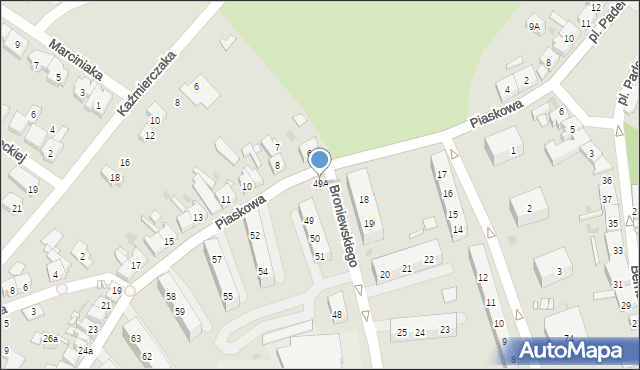 Kościan, Osiedle Piastowskie, 49A, mapa Kościan