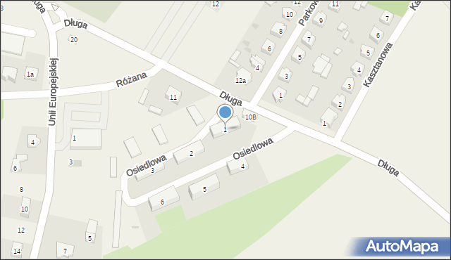 Kościelec, Osiedlowa, 1, mapa Kościelec