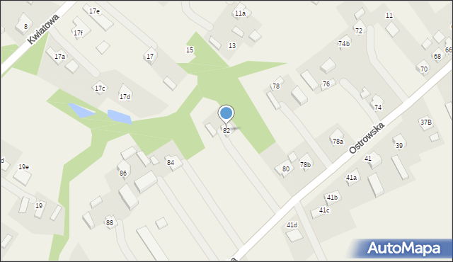 Kościelna Wieś, Ostrowska, 82, mapa Kościelna Wieś