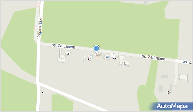 Kościerzyna, Osiedle Za Lasem, 14A, mapa Kościerzyna