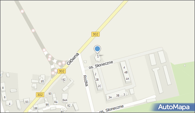 Kosieczyn, Osiedle Słoneczne, 1, mapa Kosieczyn
