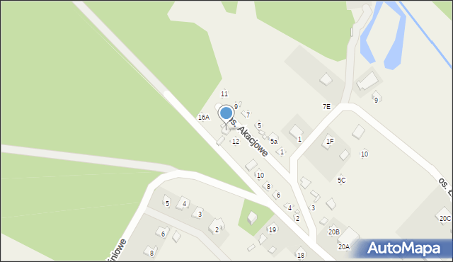 Kosobudz, Osiedle Akacjowe, 16, mapa Kosobudz