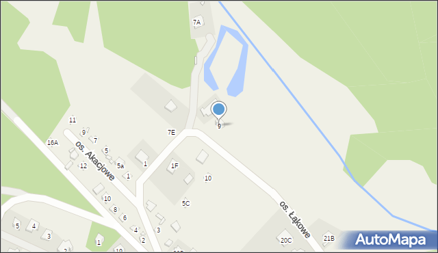 Kosobudz, Osiedle Łąkowe, 9, mapa Kosobudz