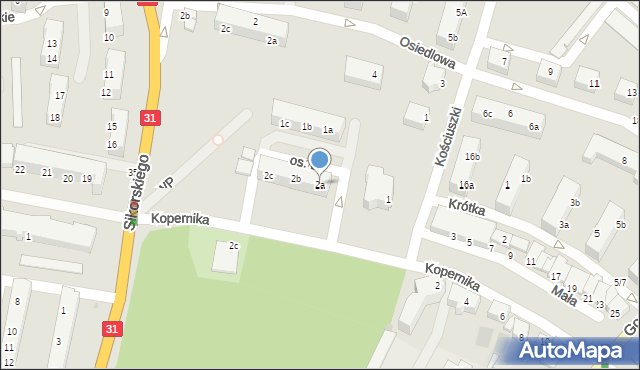 Kostrzyn nad Odrą, Osiedle B, 2a, mapa Kostrzyn nad Odrą