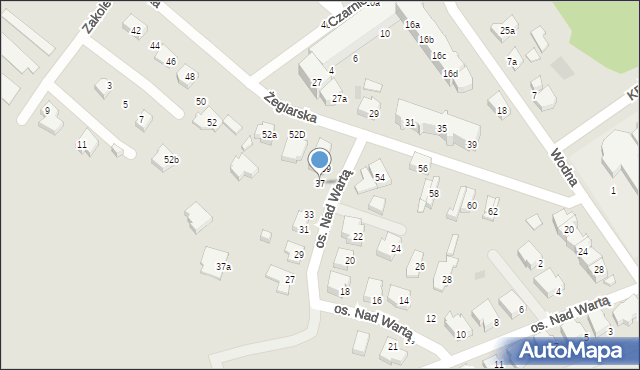 Kostrzyn nad Odrą, Osiedle Nad Wartą, 37, mapa Kostrzyn nad Odrą