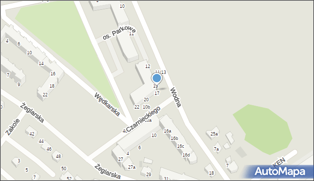 Kostrzyn nad Odrą, Osiedle Parkowe, 16, mapa Kostrzyn nad Odrą