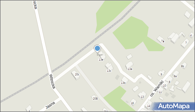 Kostrzyn nad Odrą, Osiedle Warniki, 13f, mapa Kostrzyn nad Odrą