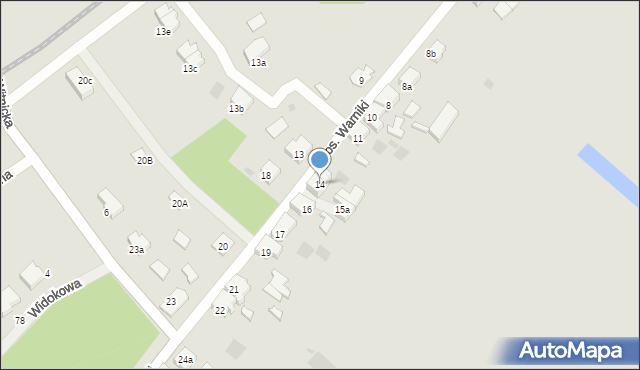 Kostrzyn nad Odrą, Osiedle Warniki, 14, mapa Kostrzyn nad Odrą