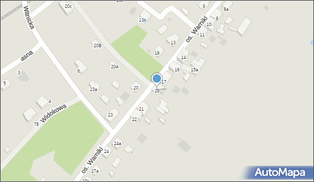 Kostrzyn nad Odrą, Osiedle Warniki, 19, mapa Kostrzyn nad Odrą