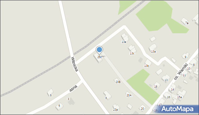 Kostrzyn nad Odrą, Osiedle Warniki, 20c, mapa Kostrzyn nad Odrą