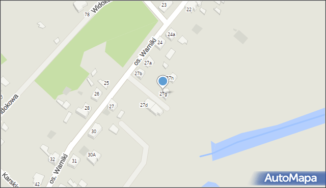 Kostrzyn nad Odrą, Osiedle Warniki, 27g, mapa Kostrzyn nad Odrą