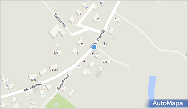 Kostrzyn nad Odrą, Osiedle Warniki, 33c, mapa Kostrzyn nad Odrą