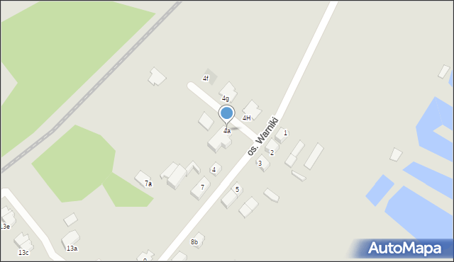 Kostrzyn nad Odrą, Osiedle Warniki, 4a, mapa Kostrzyn nad Odrą
