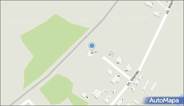 Kostrzyn nad Odrą, Osiedle Warniki, 4d, mapa Kostrzyn nad Odrą