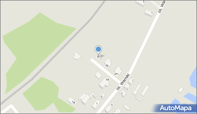 Kostrzyn nad Odrą, Osiedle Warniki, 4f, mapa Kostrzyn nad Odrą
