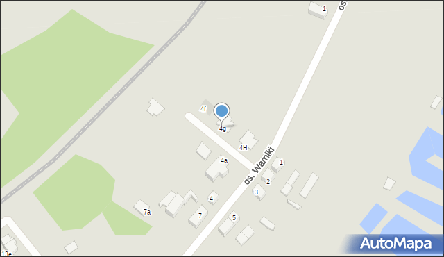 Kostrzyn nad Odrą, Osiedle Warniki, 4g, mapa Kostrzyn nad Odrą