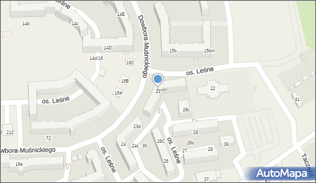 Koziegłowy, Osiedle Leśne, 23, mapa Koziegłowy