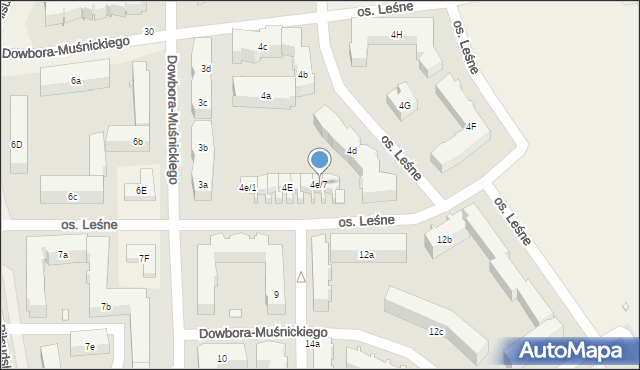 Koziegłowy, Osiedle Leśne, 4e/7, mapa Koziegłowy