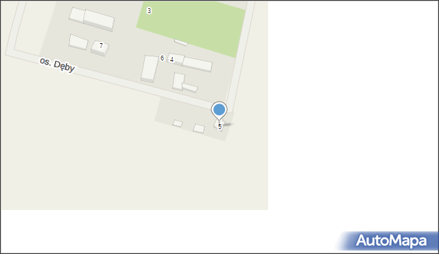 Kozłowice, Osiedle Dęby, 5, mapa Kozłowice