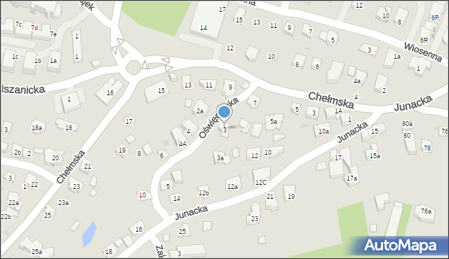 Kraków, Oświęcimska, 3, mapa Krakowa