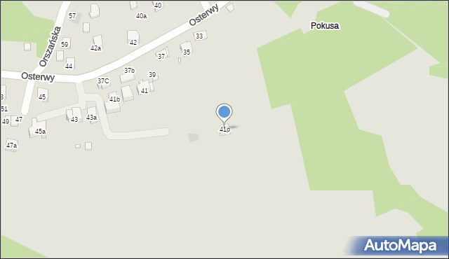 Kraków, Osterwy Juliusza, 41p, mapa Krakowa