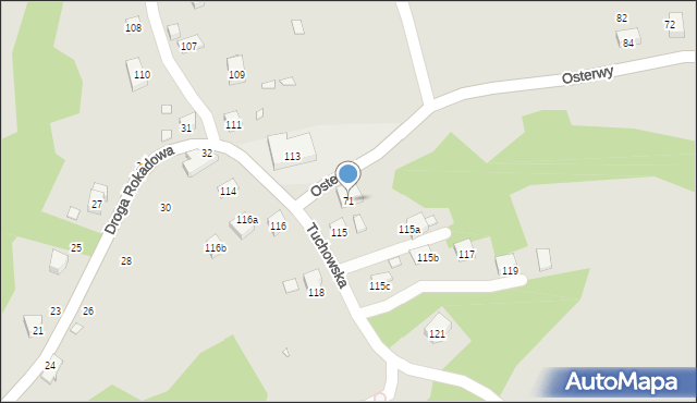 Kraków, Osterwy Juliusza, 71, mapa Krakowa