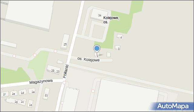 Kraków, Osiedle Kolejowe, 1, mapa Krakowa