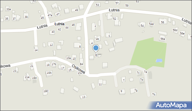 Kraków, Osikowa, 6, mapa Krakowa