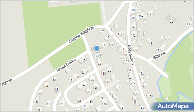 Kraków, Osiedle Witkowice Nowe, 13, mapa Krakowa
