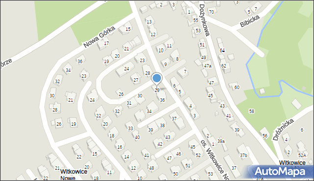 Kraków, Osiedle Witkowice Nowe, 29, mapa Krakowa