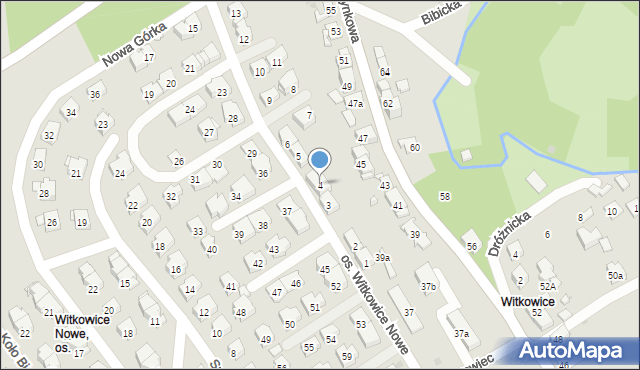 Kraków, Osiedle Witkowice Nowe, 4, mapa Krakowa