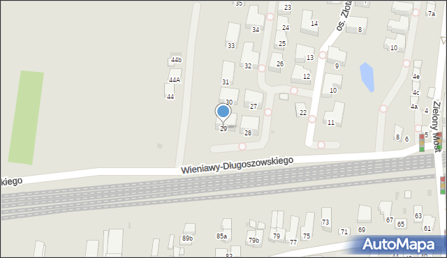 Kraków, Osiedle Złota Podkowa, 29, mapa Krakowa
