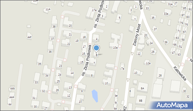 Kraków, Osiedle Złota Podkowa, 6, mapa Krakowa