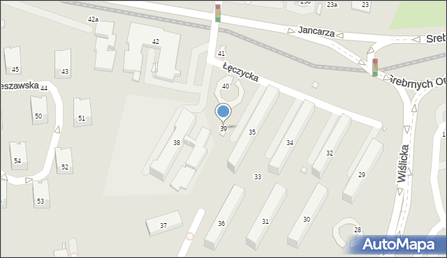 Kraków, Osiedle Tysiąclecia, 39, mapa Krakowa