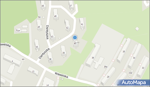 Kraków, Osiedle Złotego Wieku, 40, mapa Krakowa